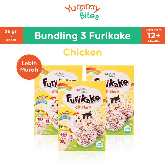 Gambar [BUNDLING 3] Yummy Bites Furikake 35 GR/ Topping Rumput Laut/ Nori Tabur/ MPASI Bayi - Chicken dari Yummy Bites Kab. Tangerang Tokopedia