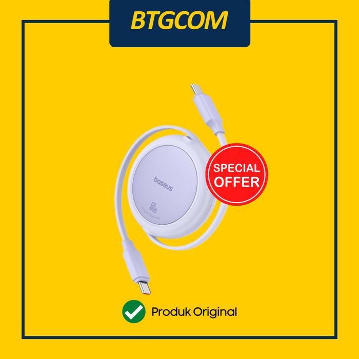 Gambar KABEL USB TYPE-C TO USB-C BASEUS FREE2PULL 60W FAST CHARGING MULTI COLOR QUICK CHARGE DATA TRANSFER 1M - Ungu dari btgcom Kota Denpasar Tokopedia