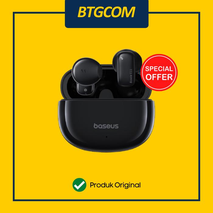 Gambar TWS BASEUS BOWIE E11 TRUE WIRELESS EARPHONES HI-FI QUALITY BLUETOOTH EARBUDS - CLUSTER BLACK dari btgcom undefined Tokopedia