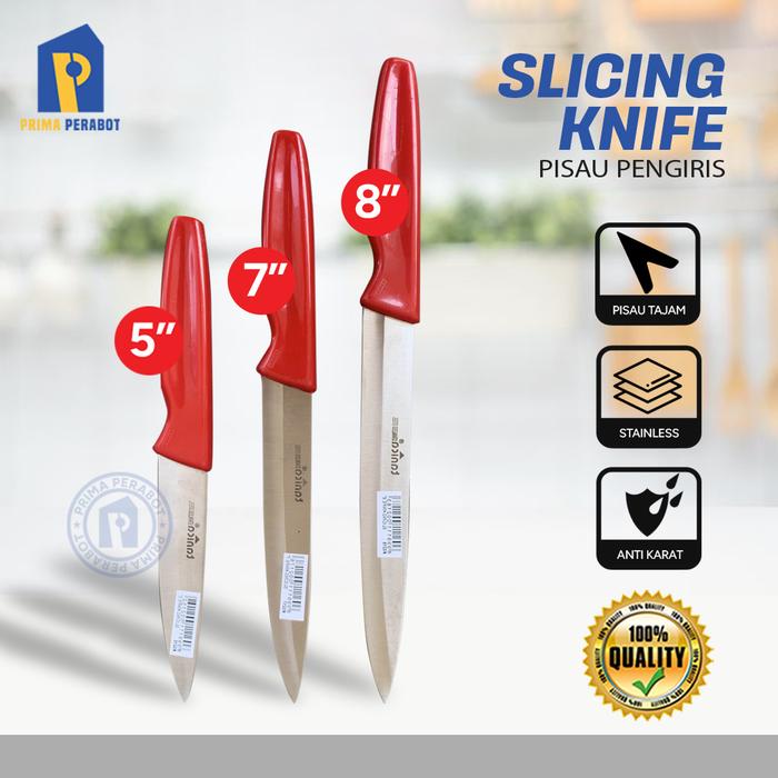 Gambar Pisau Dapur Pisau Iris Daging Stainless Pisau Tanica - 5 inch (Lancip) dari Prima Perabot undefined Tokopedia