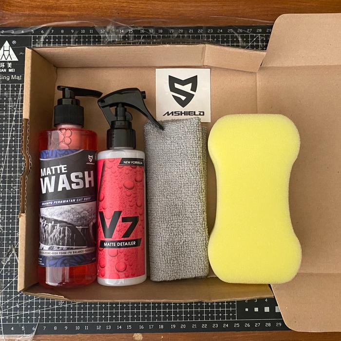 Gambar Paket Perawatan Motor Doff - Pengkilap dan Shampo Mobil Doff/Matte - V7 140 + SHAMPO dari Mizu Shield Jakarta undefined Tokopedia