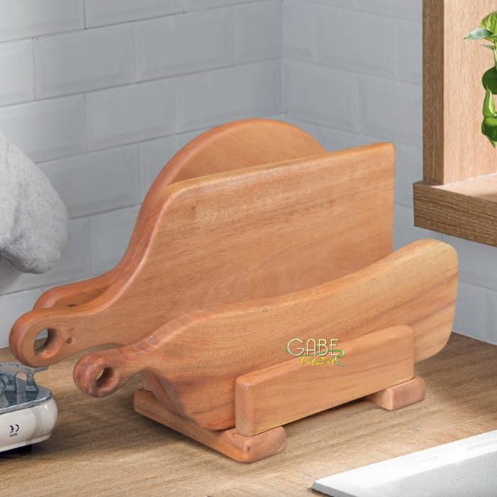 Gambar Talenan Kayu Mahogany Model Padle  1 set 4 pcs Kayu Mahony , food grade -  1Set dari Gabebazar undefined Tokopedia