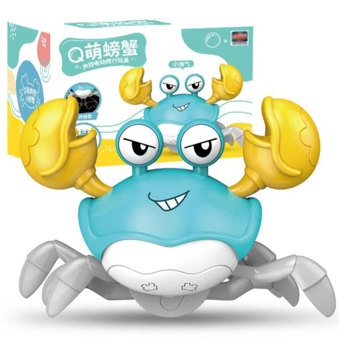 Gambar ! MAINAN ANAK BONEKA KEPITING SENSOR SUARA ~ VOICE WALKING TOY CRAB - - Hijau+3 Baterai dari DJAVA BOY&#39; undefined Tokopedia