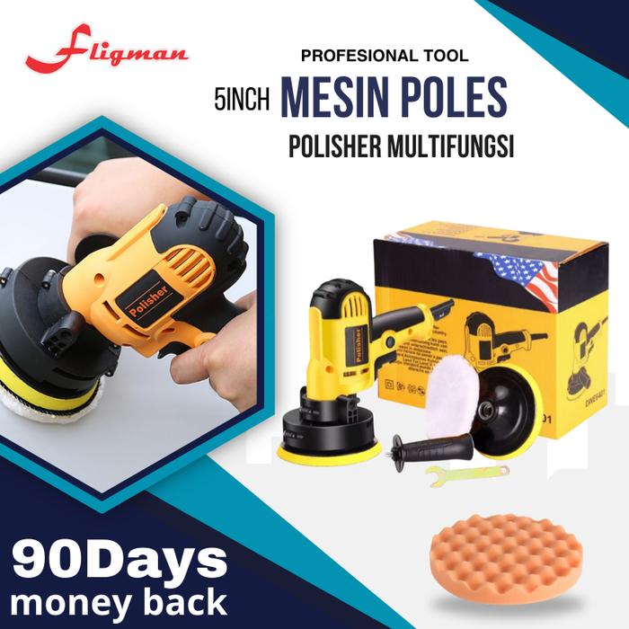Gambar Fligman-Mesin Poles Mobil Motor Detailing Wool Polisher 5 Inch Disc dari J2 Store Electro undefined Tokopedia