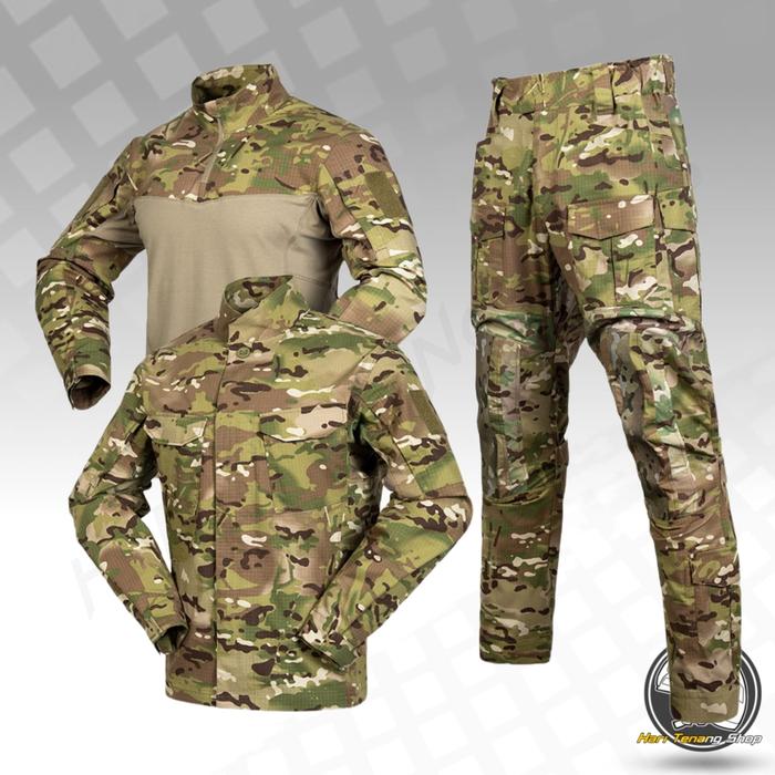 Gambar [BAJU BDU 3 IN 1] Baju kemeja bdu combat 3 in 1 setelan waterproof pria multicame import Setelan kamuflase  kaos + jaket+ celana multicame setelan import - Multicame, L dari Hari Tenang Shop undefined Tokopedia