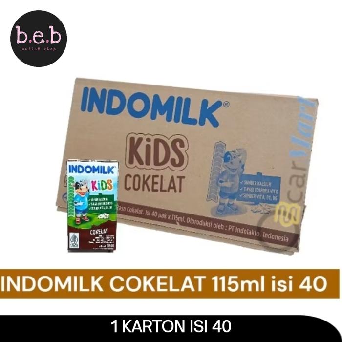 Gambar INDOMILK KIDS COKLAT 115ml UHT Susu Cokelat isi 40 KARTON GROSIR DUS / tokobeb dari Tokobeb88 undefined Tokopedia
