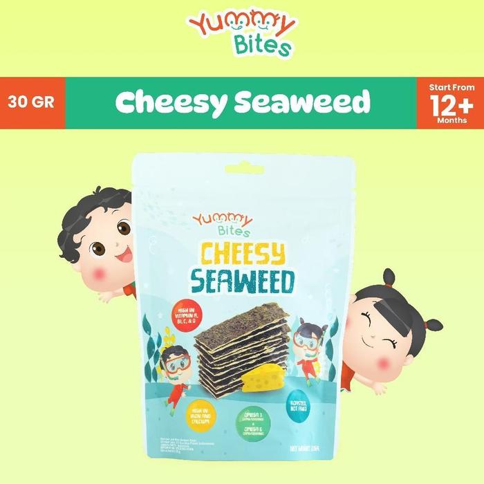 Gambar Lebih Murah Yummy Bites Seaweed Snack Camilan Rumput Laut Anak 20G #A-094 - Cheesy Seaweed dari Raka Rai Trendy23 undefined Tokopedia