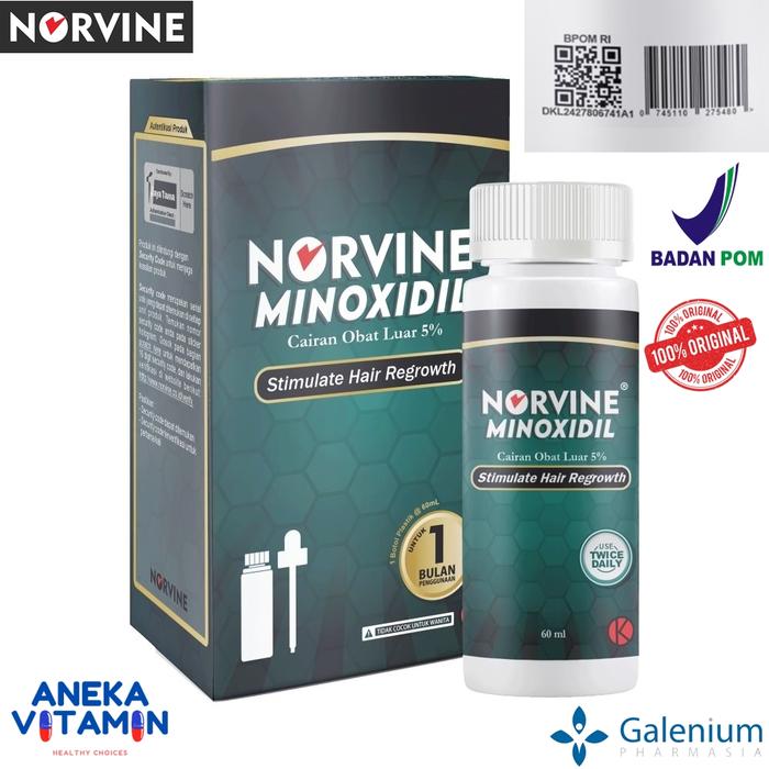Gambar Norvine MINOXIDIL 5% Serum Penumbuh Rambut BPOM RI - Minoxidil dari Aneka Vitamin_NEW undefined Tokopedia