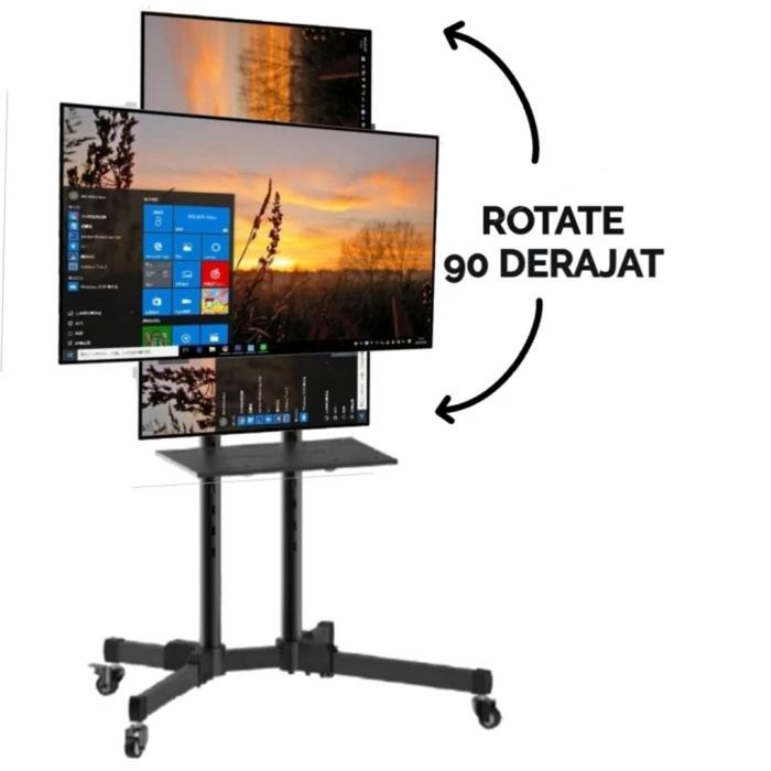 Gambar Bracket Standing Tv 32 - 75 inch Stand Tv Rotasi Suport untuk semua tv - Bisa Rotasi dari Luxury Tokopedia undefined Tokopedia