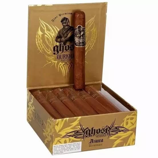 Gambar GURKHA GHOST GOLD ASURA CERUTU / CIGAR ( BOX ISI 21 STC ) dari AGUMON STUFF undefined Tokopedia