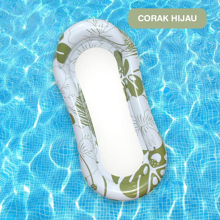 Gambar Pelampung Renang Matras Kasur Jaring Air Dewasa plus Kanopi Warna - MOTIF HIJAU dari bestart.id undefined Tokopedia
