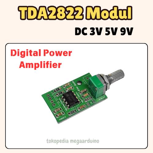 Gambar TDA2822 Audio Amplifier Module TDA2822M Mini Mono Board 2W BTL Amplifier Volume Adjustable Single Power 3V 5V 9V dari mega arduino undefined Tokopedia