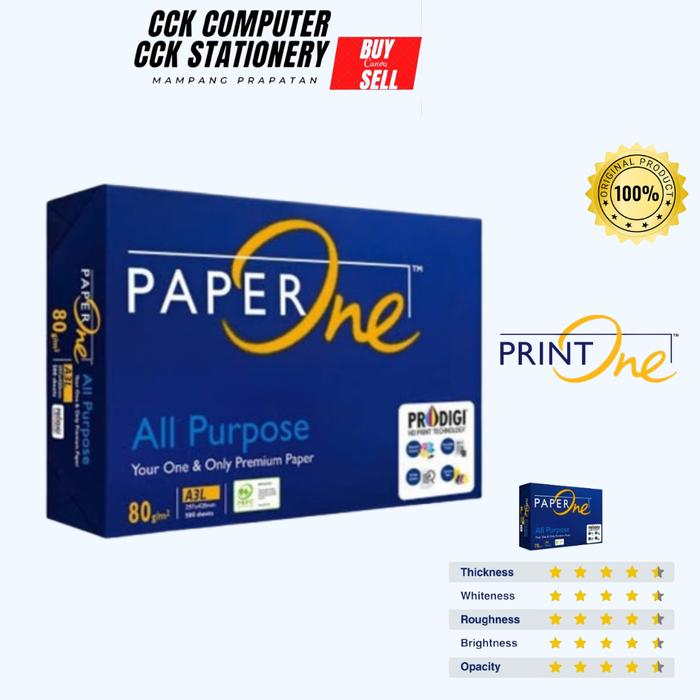 Gambar Kertas Paper One A4 80 gram/Kertas Fotokopi/Kertas Print - A3 80gram dari CCKCOMPUTERSTATIONERY23 undefined Tokopedia