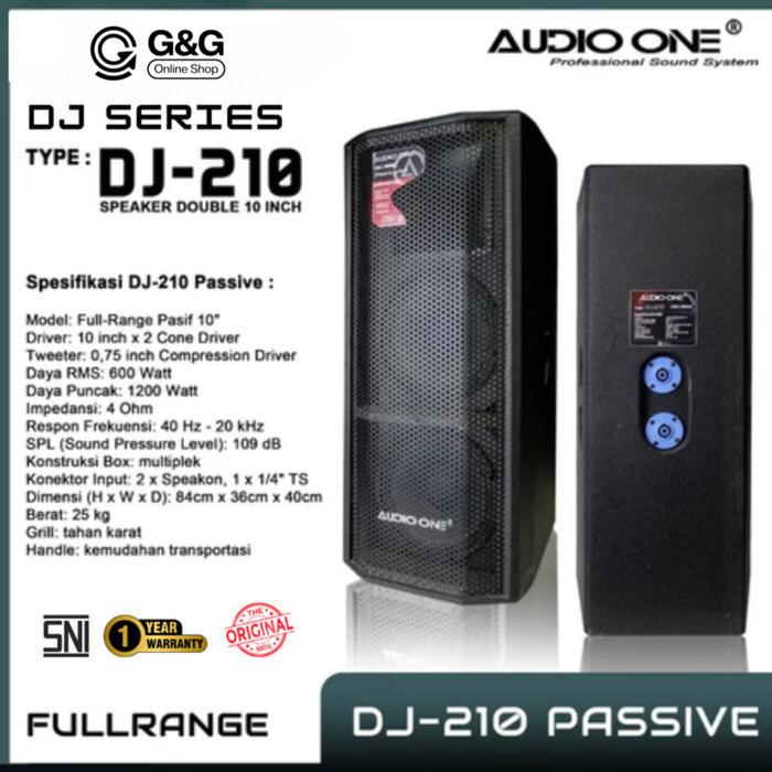Gambar SET ( 2BOX ) Speaker Passive 10inch-15inch 2000watt Audio one DJ Series GARANSI RESMI AUDIO ONE - DJ-210-P dari G&G Official undefined Tokopedia