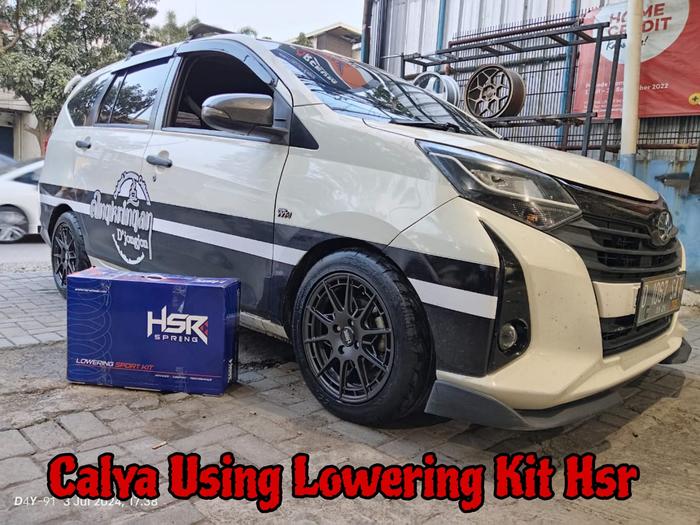 Gambar Per Ceper Mobil Toyota Calya Lowering Kit Red HSR Calya Gratis Pasang Dan Spooring 3D dari Spec Racing Medan undefined Tokopedia