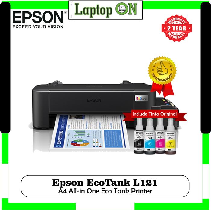 Gambar Printer Epson L3210 L3110 ECOTANK All in One InkTank Print Scan Copy / Printer Epson Print Scan Copy / Printer Epson - EPSON L121 dari Laptop ON undefined Tokopedia
