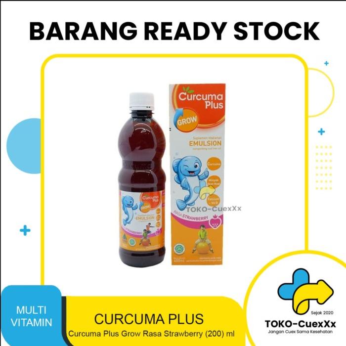 Gambar Curcuma Plus Grow Emulsion Syrup strawberry 200ml dari Toko Cuexxx_NEW undefined Tokopedia