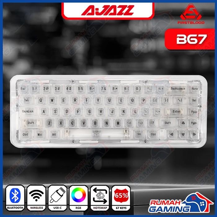 Gambar MECHANICAL KEYBOARD - AJAZZ FIRSTBLOOD B67 - 65% - ACRYLIC - GASKET - TRANS CLEAR dari Rumah-Keyboard undefined Tokopedia