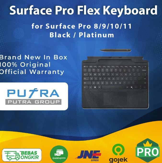 Gambar Microsoft Surface Pro 11 10 9 8 Flex Keyboard / Type Cover Copilot Keyboard - With Slim Pen, Copilot Black dari TOKO FOX'S undefined Tokopedia