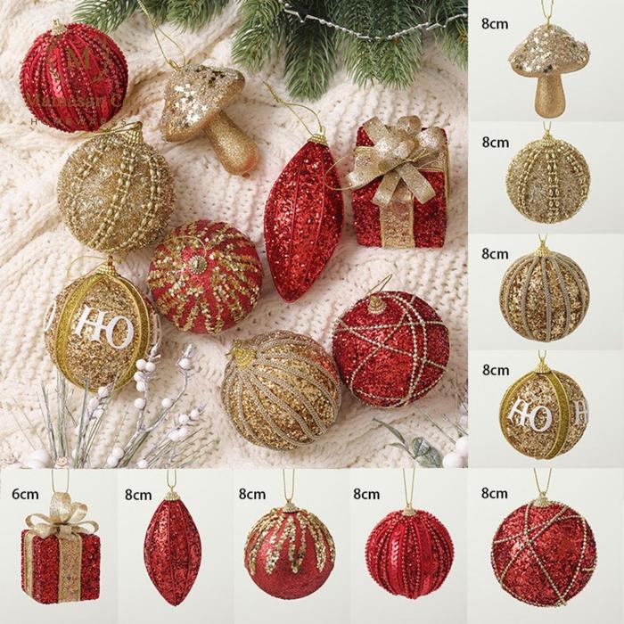 Gambar Christmas Hanging Ornament Decoration 8 pcs/set | Dekorasi Gantungan Pohon Natal Xmas CMH0156 - Red dari Mamasan Co Homewares Jakarta undefined Tokopedia