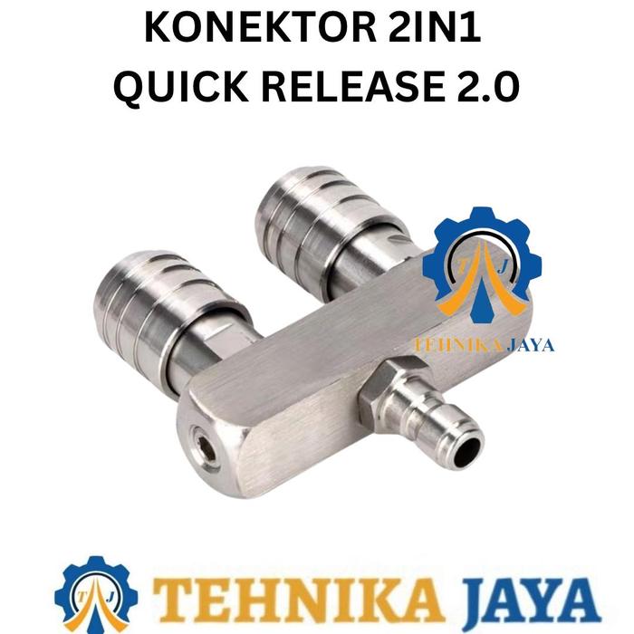 Gambar Konektor 2IN1 Quick Release 2.0 Adaptor Gun Jet Cleaner Quick Release - KONEKTOR 2IN1 dari TEHNIKA JAYA undefined Tokopedia
