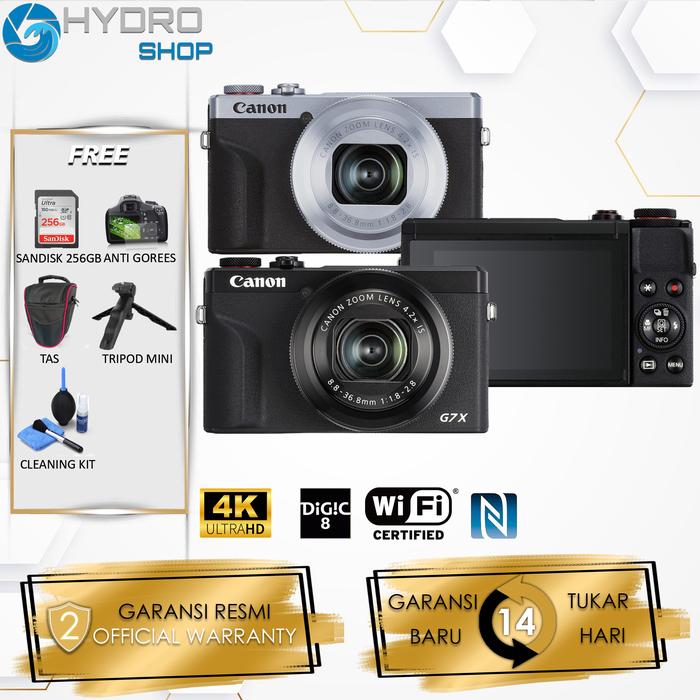 Gambar Canon PowerShot G7 X Mark III / Canon PowerShot G7X Mark III / Canon G7 X Mark III / Canon G7X Mark III / Canon G7 X III / Canon G7X III - DISTRIBUTOR BLACK, STANDARD BOX dari HydroShop- undefined Tokopedia
