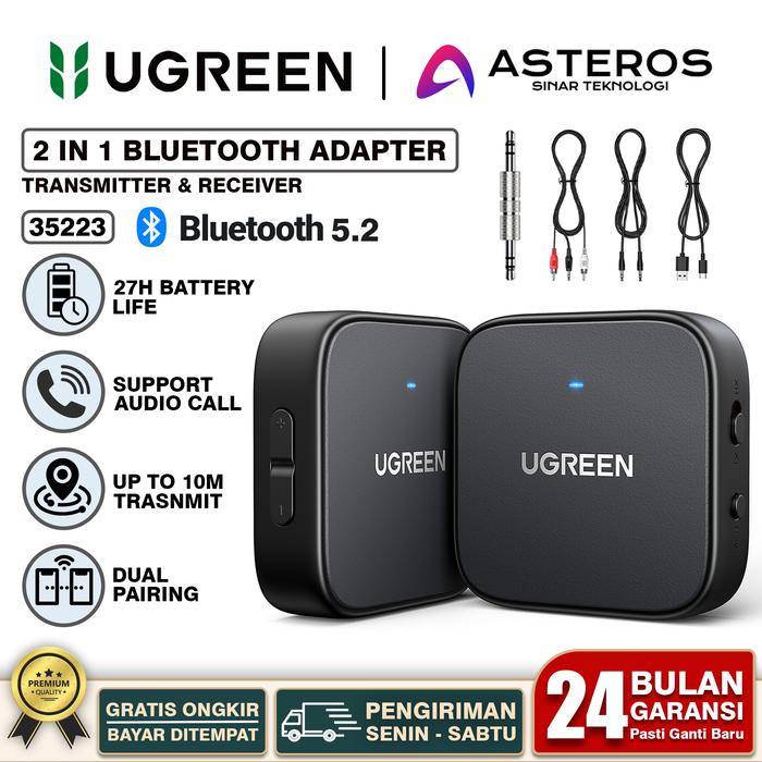 Gambar UGREEN Wireless Bluetooth 5.1 APTX Audio Receiver with 3.5mm 2RCA - 35223 TX RX dari ASTEROS OFFICIAL undefined Tokopedia