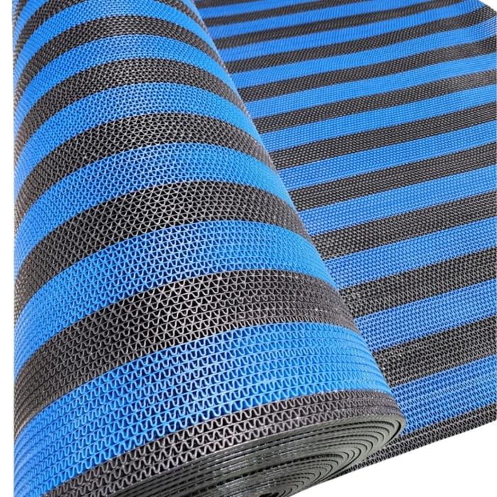 Gambar Karpet PVC Kamar Mandi 1m x 40cm S Mat, Keset PVC ANTI SLIP All Colour - BLUE BLACK dari Martha Karpet Indonesia undefined Tokopedia
