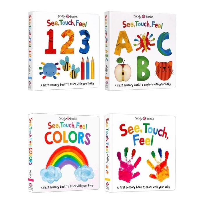 Gambar Ori Priddy books See Touch Feel ABC 123 colors buku anak Happychild - ABC dari Happychild undefined Tokopedia