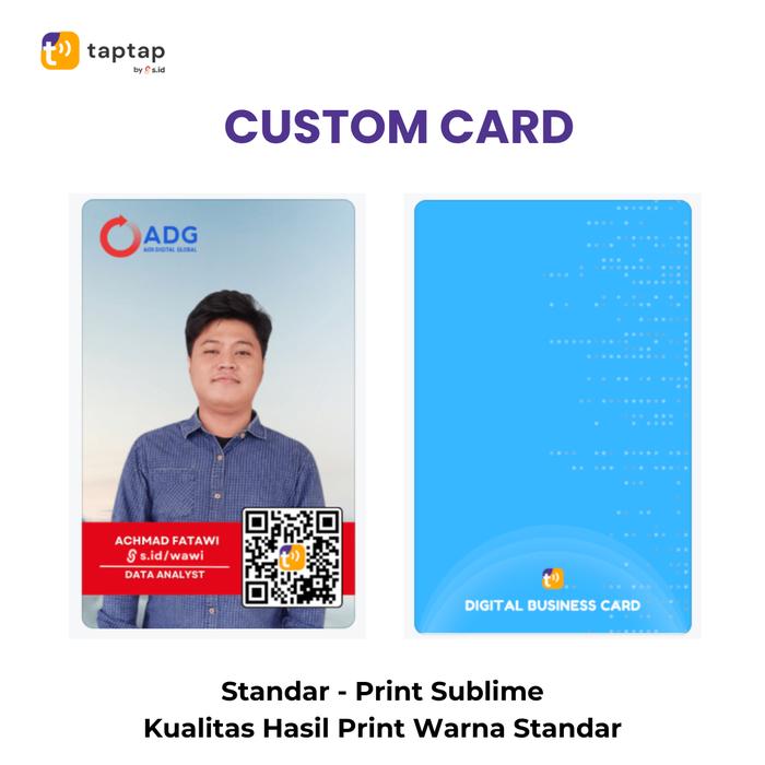 Gambar Kartu Nama / ID Card Digital Default taptap NFC/RFID CUSTOM DESIGN - STANDAR dari Taptap Official Store undefined Tokopedia