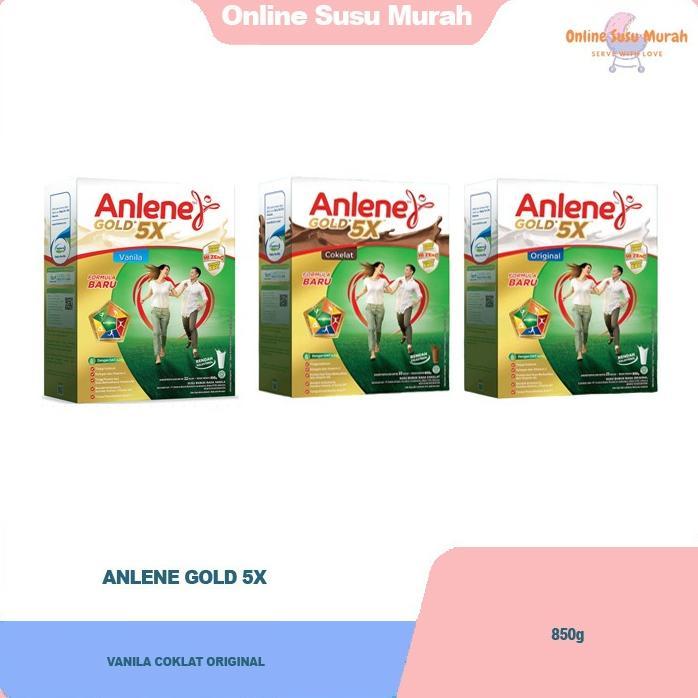 Gambar ANLENE GOLD 5 X VANILA COKLAT ORIGINAL 850GR 5X 850 GR SUSU DEWASA dari Sri Graspinazil undefined Tokopedia
