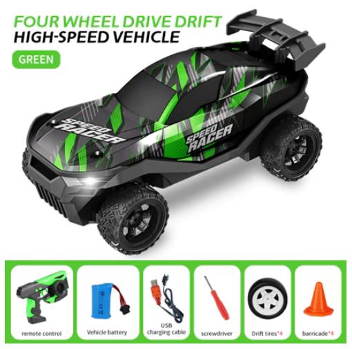 Gambar Mainan Mobil Remote Control 4WD High Speed 3 Kecepatan RC Mobil Drift Ada Lampu 20KM/Jam - Hijau dari Household Equipmenttt undefined Tokopedia