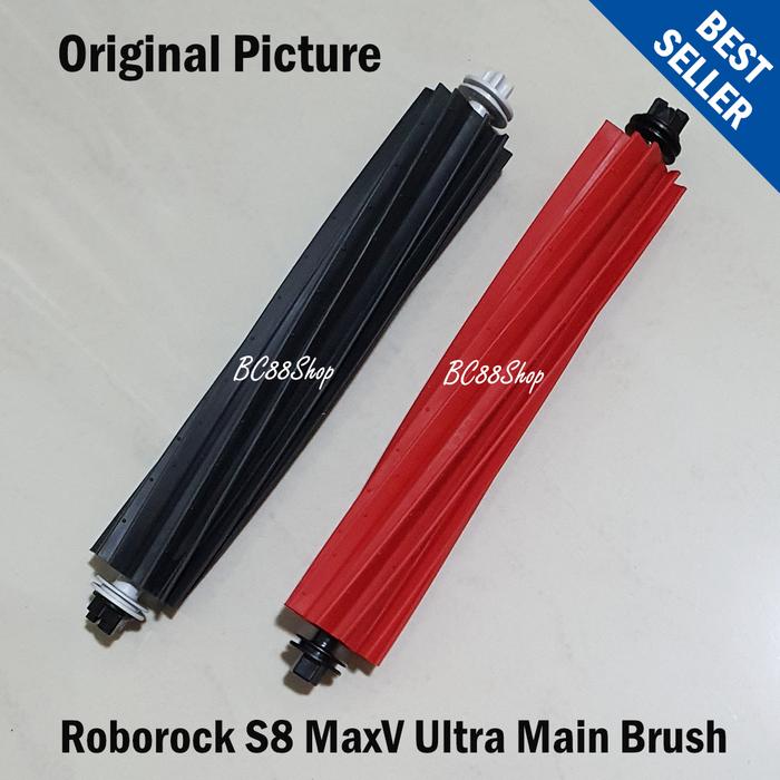 Gambar Roborock S8 MaxV Ultra parts (Main Brush, HEPA Filter, Mop, Side Mop, Side Brush) - Main Brush dari BC88Shop undefined Tokopedia