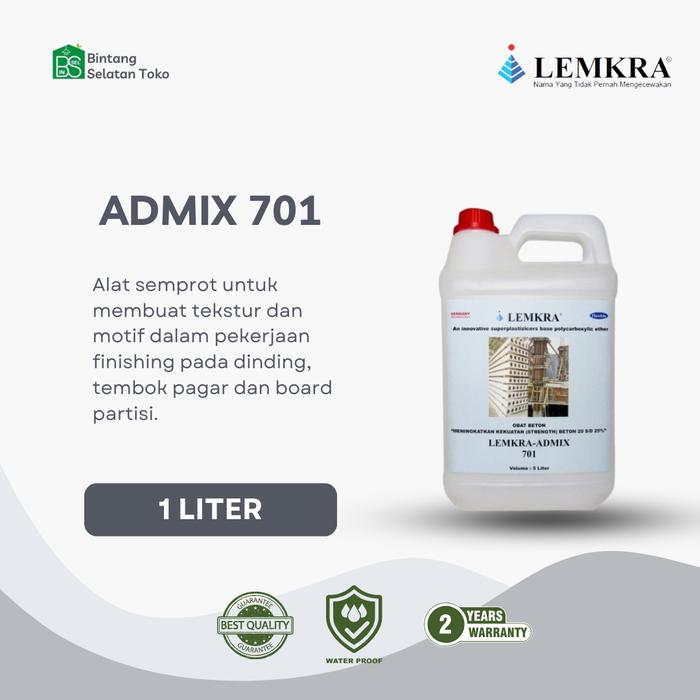 Gambar LEMKRA ADMIX 701/ Suplemen Pengeras Cor Beton - 1 Liter dari BINTANG SELATAN347BDG undefined Tokopedia