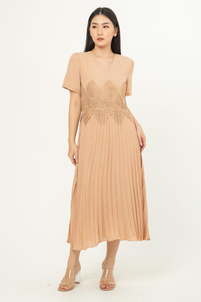 Gambar *Ready Stok* N2 - Dress Sifon 28428 - Krem, M dari Sisters Fashion Group undefined Tokopedia