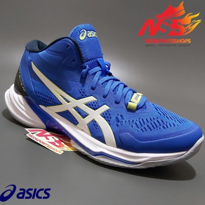 Gambar Sepatu Voli Volly Asics Sky Elite FF MT 2 Original - blue, 42 dari israolshop undefined Tokopedia