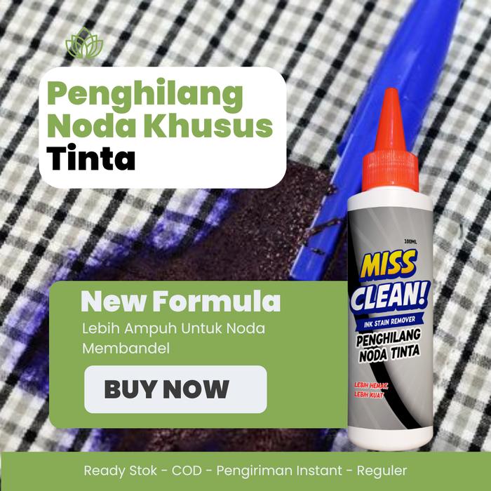 Gambar Cairan Ajaib Penghilang Noda Khusus Spidol Tinta Pulpen di Pakaian Putih dan Berwarna by Miss Clean 250ml - 100ml dari Jawara Pembersih undefined Tokopedia