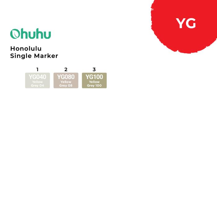 Gambar OHUHU SINGLE Honolulu (Brush & Chisel) - GREY SERIES | 361 Colors Refill Marker Satuan - YG, 2 dari Ohuhu Indonesia undefined Tokopedia