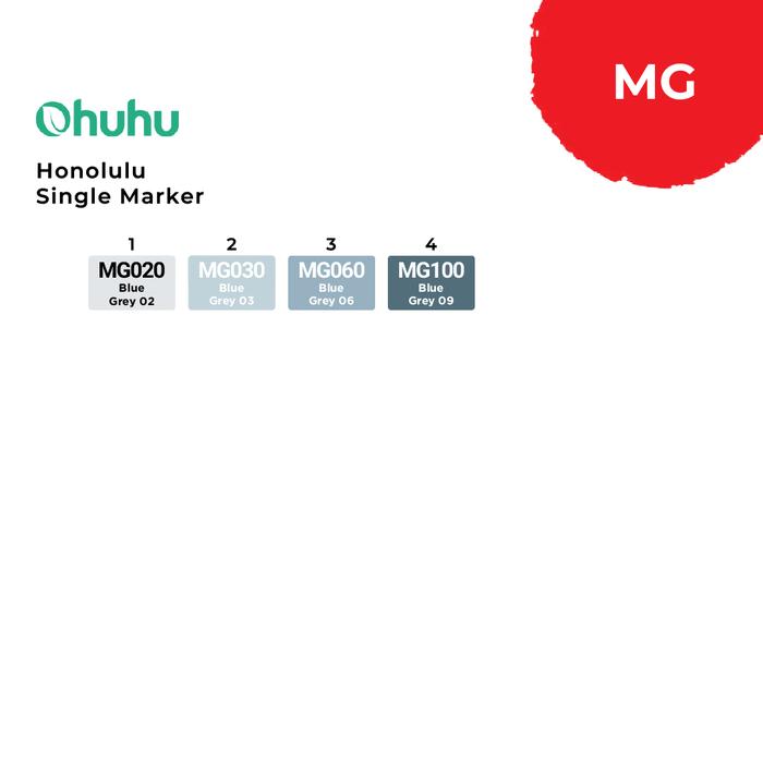 Gambar OHUHU SINGLE Honolulu (Brush & Chisel) - GREY SERIES | 361 Colors Refill Marker Satuan - YG, 2 dari Ohuhu Indonesia undefined 4 Tokopedia