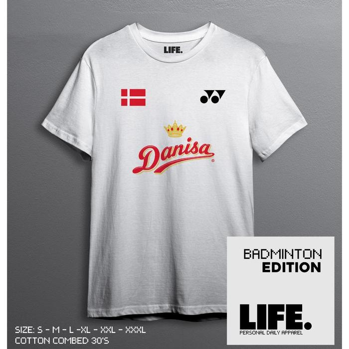 Gambar Kaos Badminton Denmark Victor Axelsen Baju Bulutangkis Timnas Model Jersey Pria Dan Wanita 100% Katun Bahan Cotton Combed 30S - Print Dtf By: Life.Storejkt Ready Stok - Danisa Putih, S dari TOKO MULIADI JAYA undefined Tokopedia