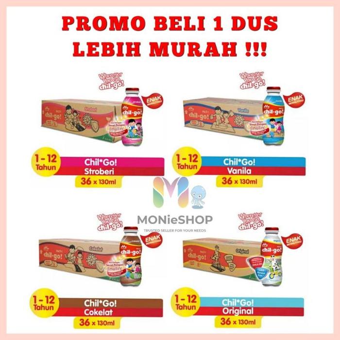Gambar READY STOCK MONIESHOP - Susu Morinaga Chil Go UHT karton 36 botol 1 Dus Karton dari jikoretyasar undefined Tokopedia