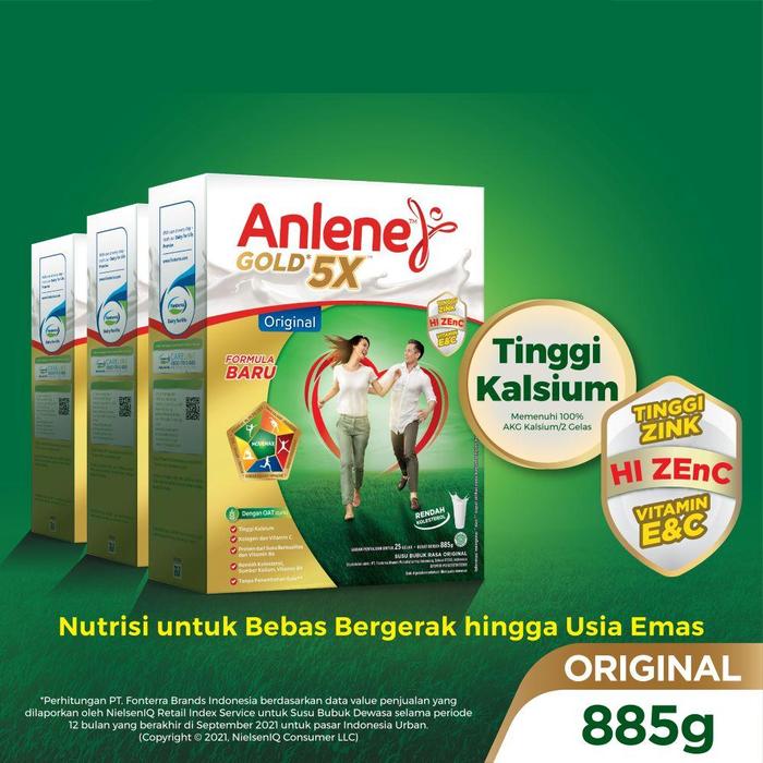 Gambar Ready!! Anlene Gold 5X Susu Bubuk Dewasa 885g - Nutrisi Tulang, Sendi, dan Otot dari fyou_shop undefined Tokopedia
