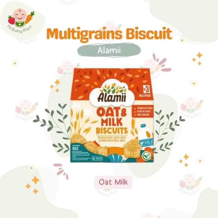 Gambar ALAMII - Biscuits Multigrain | Biskuit Cemilan Snack Anak Mulitgrain - A-Oat Milk dari TOKO SAR ANOM undefined Tokopedia