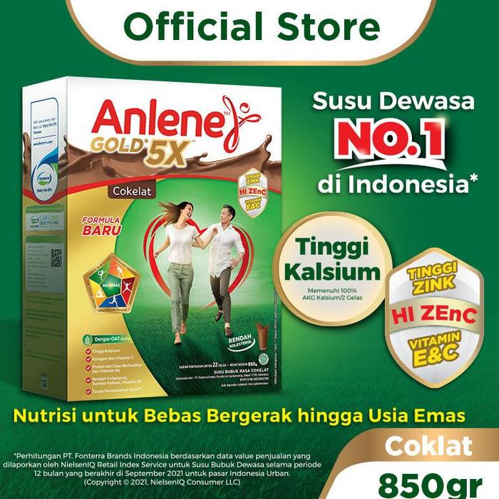 Gambar READY STOCK Anlene Gold 5X Susu Bubuk Dewasa Cokelat 850g - Nutrisi Tinggi Kalsium Untuk Tulang, Sendi, dan Otot dari Hawson_Shop undefined Tokopedia
