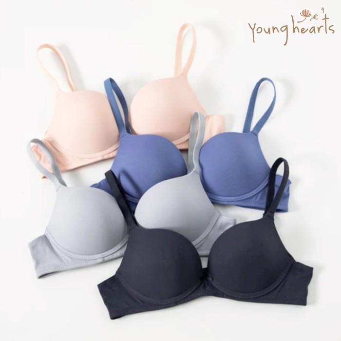 Gambar young hearts bra pushup tencel modal underwired - Abu-abu, 38C dari TOKO DELIFA undefined Tokopedia