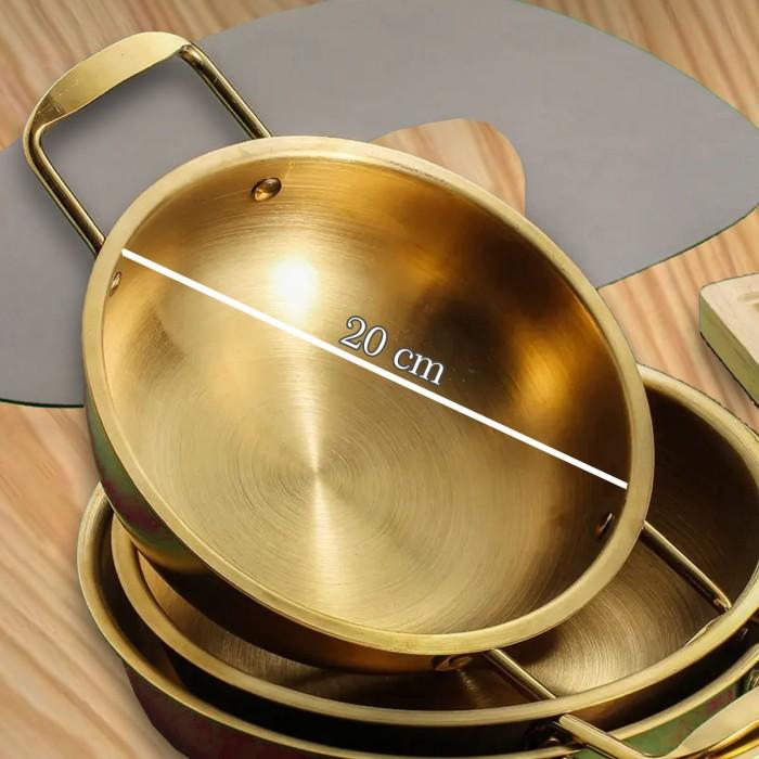Gambar Panci Ramen Korea Panci Noodle Stainless Steel / Panci Ramen Gold / Panci Ramyun Korea Premium Peralatan Masak / Panci Peralatan Memasak / Panci Set Anti Karat - Panci Ramen20cm dari IDEAME.ID undefined Tokopedia