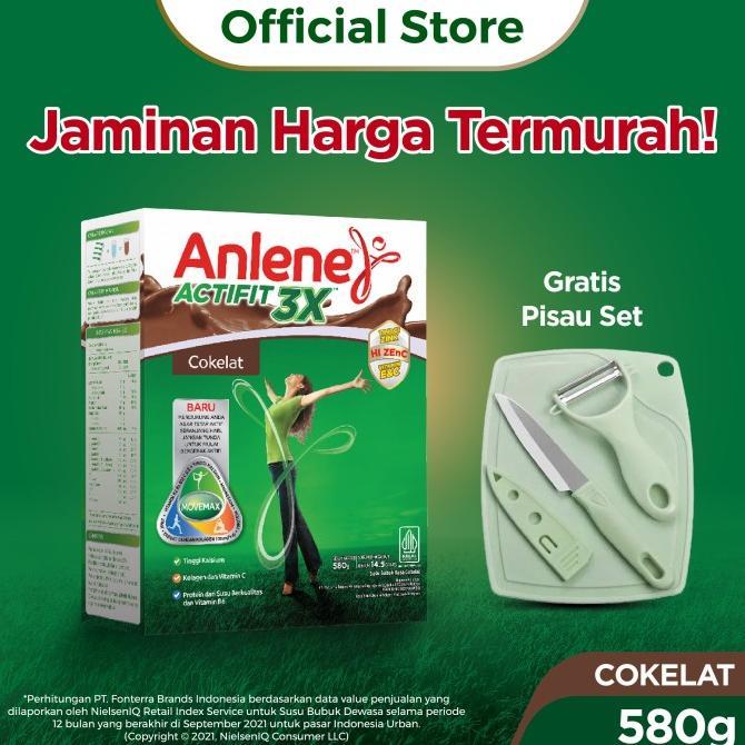 Gambar SUKA ANLENE ACTIFIT 3X SUSU BUBUK DEWASA COKELAT 590G FREE GIFT - Pisau Set dari makansukasuka undefined Tokopedia
