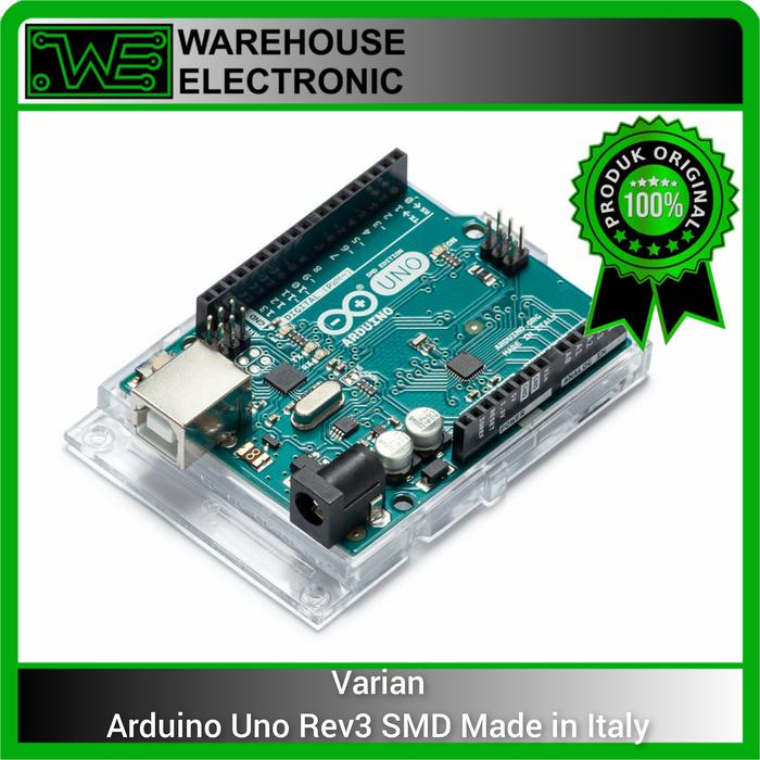 Gambar Arduino Uno R3 SMD Made in Italy - ORIGINAL Arduino.cc Board Uno SMD Rev3 - SMD ORI Italy dari WE - Warehouse Electronic undefined Tokopedia