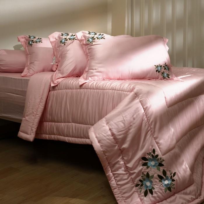 Gambar SPREI SET BEDCOVER TENCEL BORDIR SOULMATE BEDSHEET - Pink Raras, 160x200 + BC dari Marbindo Unggul undefined Tokopedia