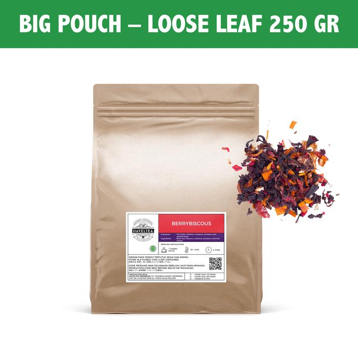 Gambar BERRYBISCOUS | Pouch | Haveltea | Fruit Tea |Teh Hitam |Berry Hibiscus - Loose Leaf 250g dari HAVELTEA undefined Tokopedia